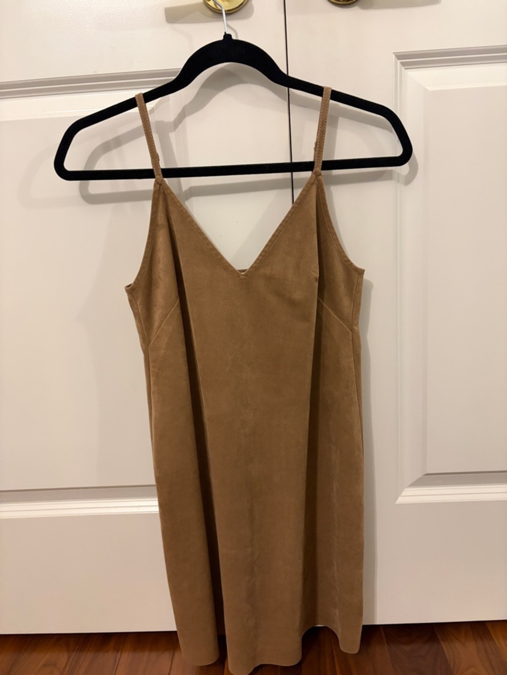 Wilfred Tan Slip Midi Dress with V-Neck